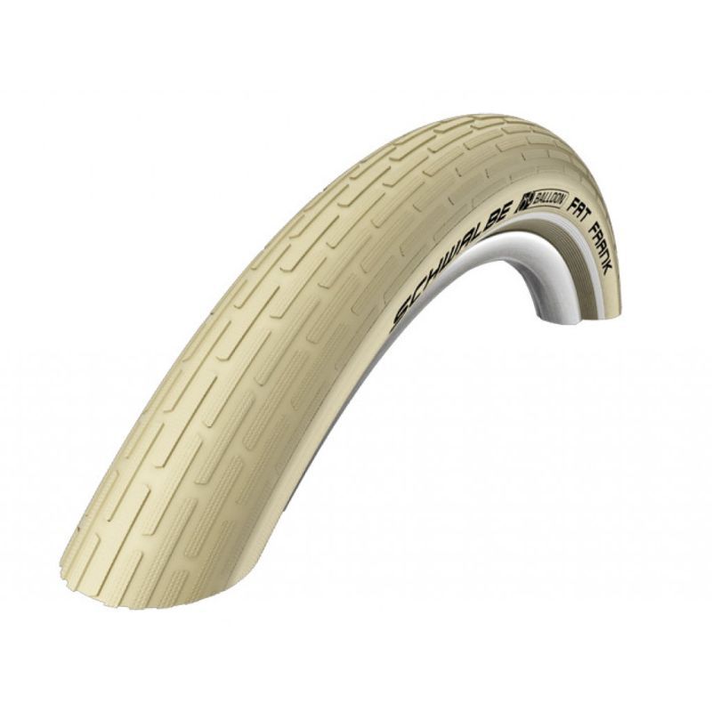 Cubierta Schwalbe Fat Frank HS375 Rígida Crema Reflectante
