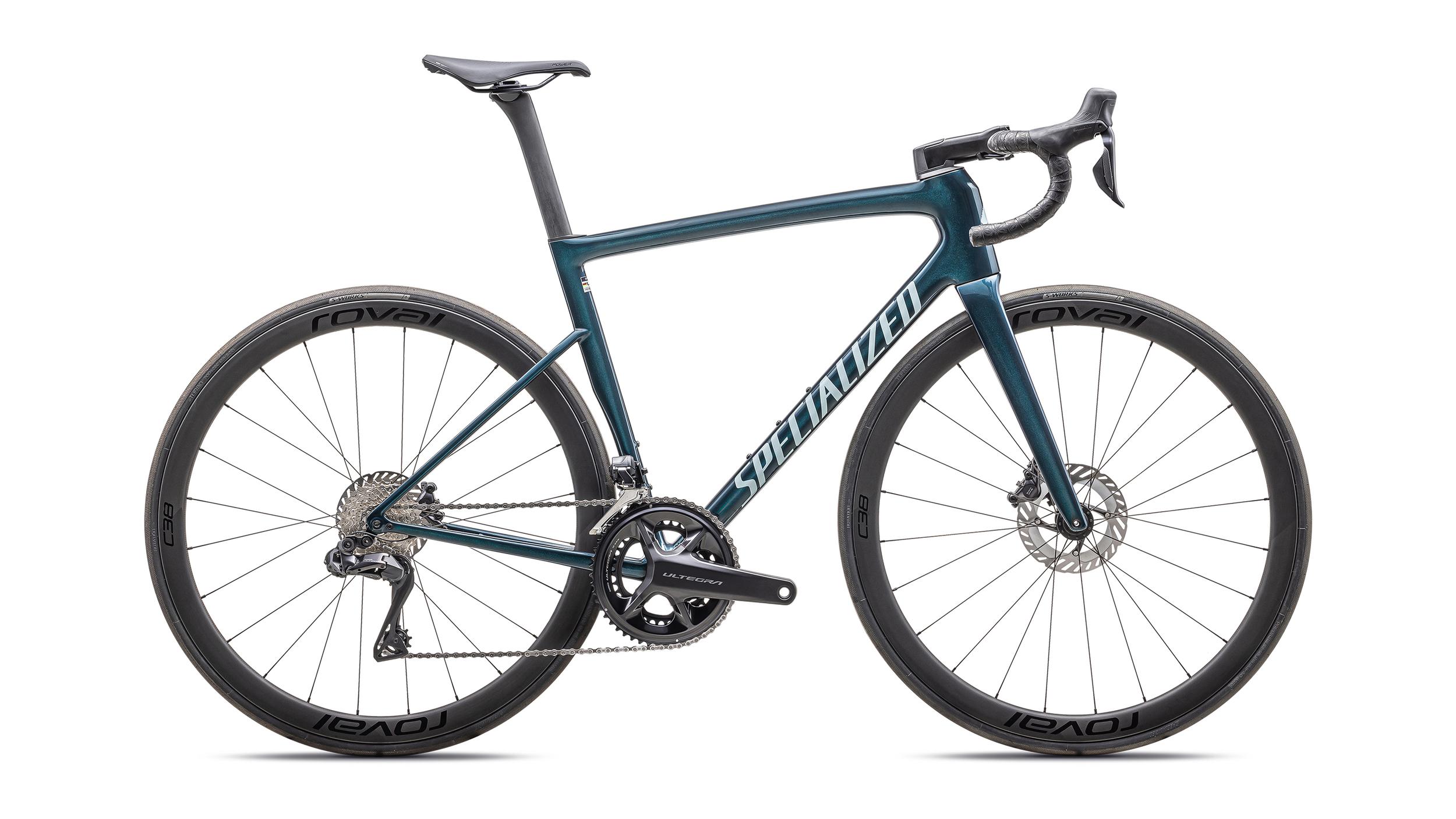 Bicicletas Carretera Tarmac SL8 Expert Ultegra Di2 Specialized 2025 Gloss Deep Lake Metallic/Green Pearl Over Seafoam #2